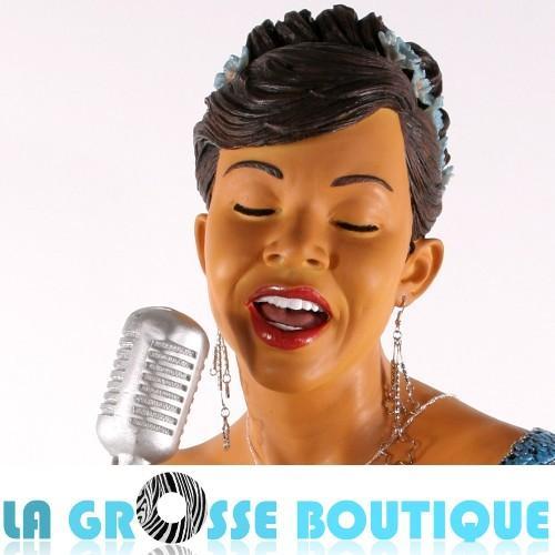 STATUETTE FIGURINE JAZZ WOMAN CHANTEUSE 55 CM