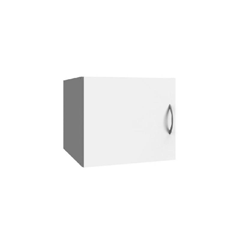 Surmeuble colonne de rangement LUND blanc mat 40x40 cm - Hauteur totale 225 cm possible_0