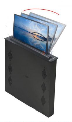 Table avec écran escamotable Aralift - écran 21.5'' motorisé et design épuré_0