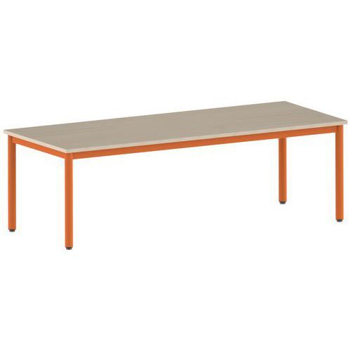 TABLE CARÉLIE 200 X 80 CM FIXE T4 STRAT ÉRABLE PAPAYE 2011 - MOBIDECOR