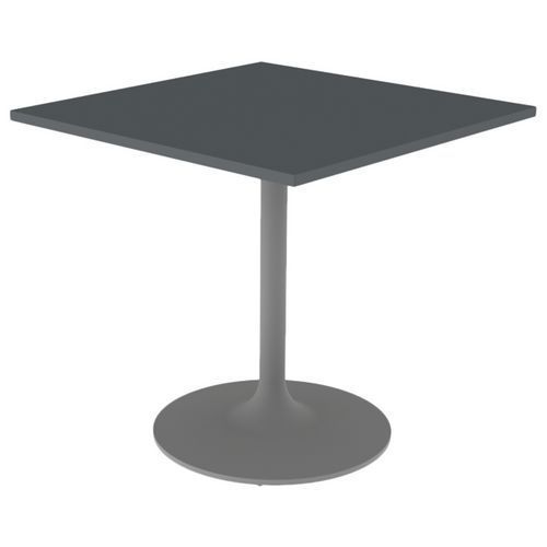 TABLE EKO 80X80 PLAT STRATIFIÉ ARDOISE - PIÈTEMENT GRIS 9006 - MOBIDECOR