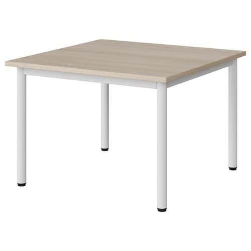 TABLE MALIBU 80X80CM T2 4P STRA ABS ACACIA/BLC 9016