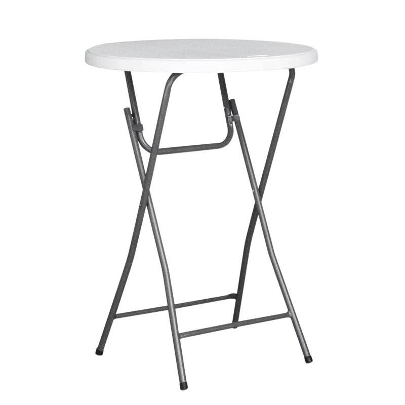 Table pliante mange debout ronde HDPE Nimes Ø80x110 -_0