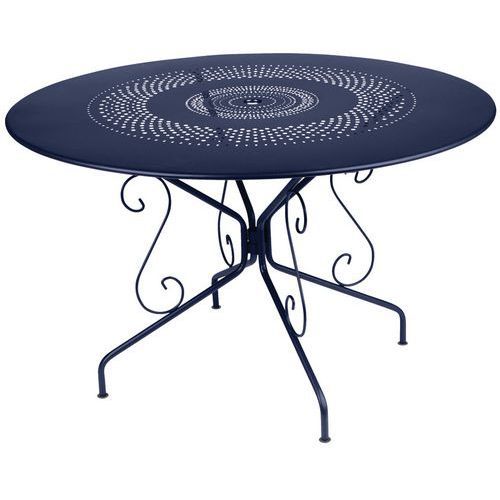 TABLE RONDE MONTMARTRE Ø 117 CM BLEU ABYSSE - FERMOB