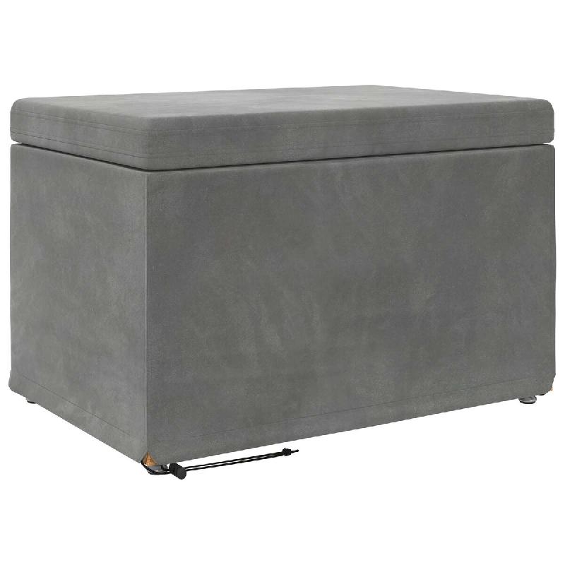 Tabouret Gris foncé 61 x 41 x 40 cm Velours et Bois Composite Modèle Apex Vision Pro - 8721359493146_0