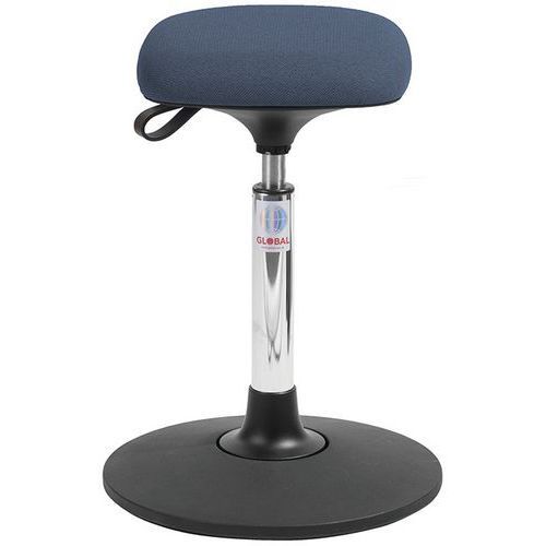 TABOURET SWAY TETRA - TISSU CURA - MEDIUM - BLEU - GLOBAL PROFESSIONAL SEATING