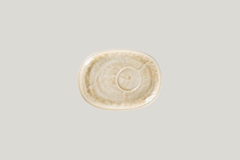 SOUS TASSE À DÉJEUNER OVALE VANILLA PORCELAINE 19 CM KRUSH RAK