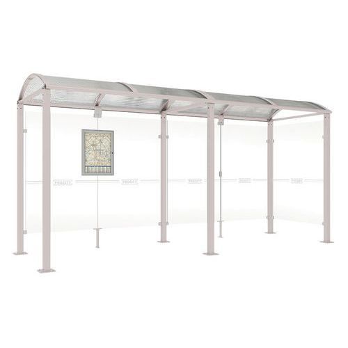 ABRI BUS VOÛTE 5 M - 1 BARDAGE LATÉRAL - GRIS 7044 - PROCITY