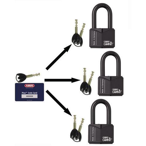 ABUS 1 CADENAS GRANIT CLASSIQUE SÉRIE 37 – POUR CLÉ PASSE – 2 CLÉS