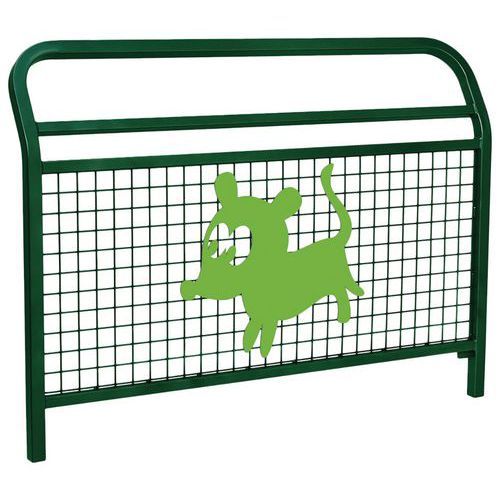 BARRIÈRE 1.50 SPÉCIALE ECOLE CONVIVIALE CHIEN ZINC VERT 6005 - PROCITY