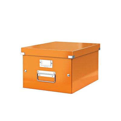 BOÎTE LEITZ CLICK & STORE TAILLE M - FORMAT A4 - CAPACITE 17L - ORANGE