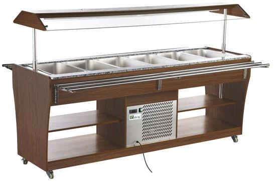 Buffet réfrigéré Noyer 6 bacs GN 1/1 L.2150mm AFI_0