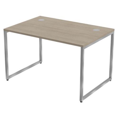 BUREAU KAD PIEDS CADRES 120 X 80 CM CHÊNE GRIS ALU - MBA