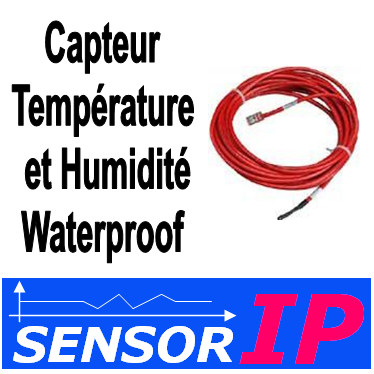 Capteur double température et humidité waterproof - Compatible SensorIP - Gamme -40°C à +75°C, humidité 0 à 100%_0