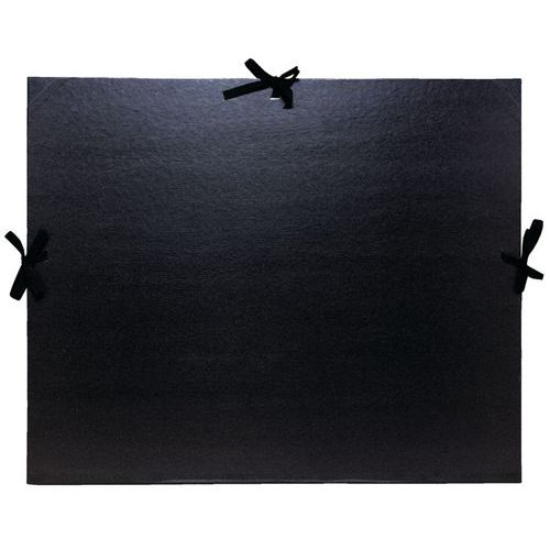 CARTON À DESSIN KRAFT NOIR VERNIS + RUBAN 32X45CM A A3 NOIR - EXACOMPTA