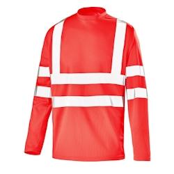 Cepovett - Tee-shirt manches longues Fluo Base 2 Rouge Taille M - M 3603622252191_0