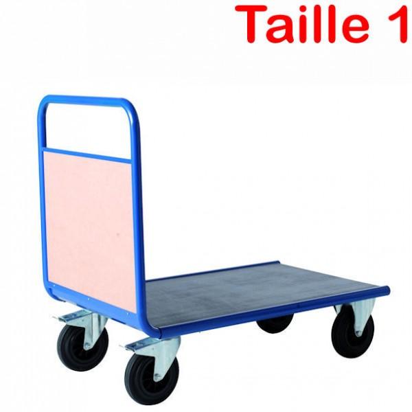 Chariot de manutention 1 dossier bois - 500 kg Format 1075 x 676 mm_0