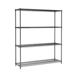 Etagère 4 Niveaux Démontables H.1800mm - Couleur Noire - Combisteel - l150- L- P45- h180- - 7422242971925_0