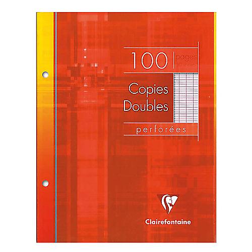 COPIES DOUBLES PERFORÉES CLAIREFONTAINE A5 CLAIREFONTAINE BLANC 100 PAGES 50 FEUILLES