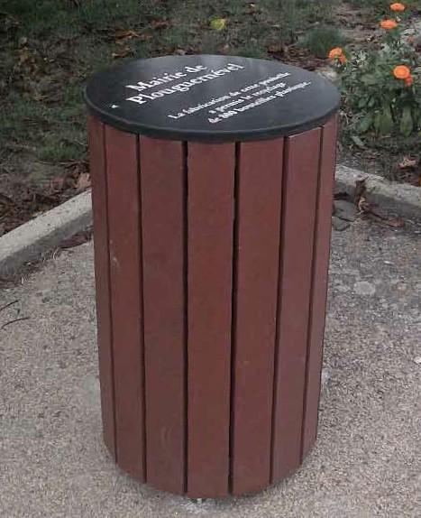 Corbeille Roussillon en plastique recyclé - Résistante aux intempéries - 100L_0