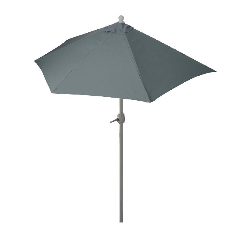 Décoshop26 - Demi parasol semi-circulaire balcon terrasse UV 50+ polyester/aluminium 3kg avec une portée de 270 cm anthracite sans 04_0003900 - alum_0