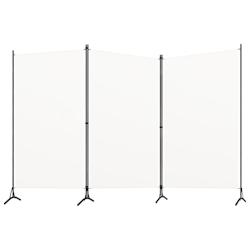 Décoshop26 - Séparateur de pièce cloison 3 panneaux 260 x 180 cm tissu blanc et fer DEC030744 - blanc 3000258097064_0