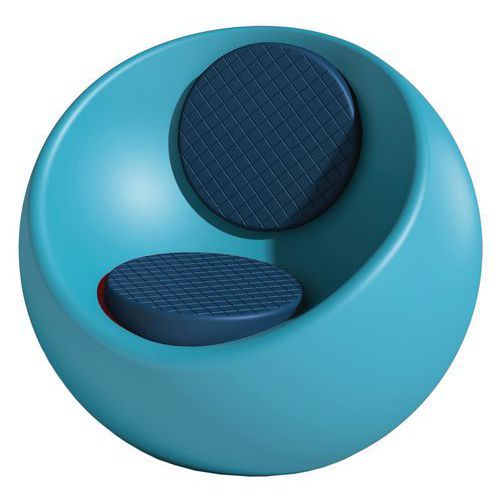 FAUTEUIL RONDO BLEU PASTEL RAL 5024 - ASSISE/DOSSIER BLEU COB RAL 5013 - MANUTAN EXPERT