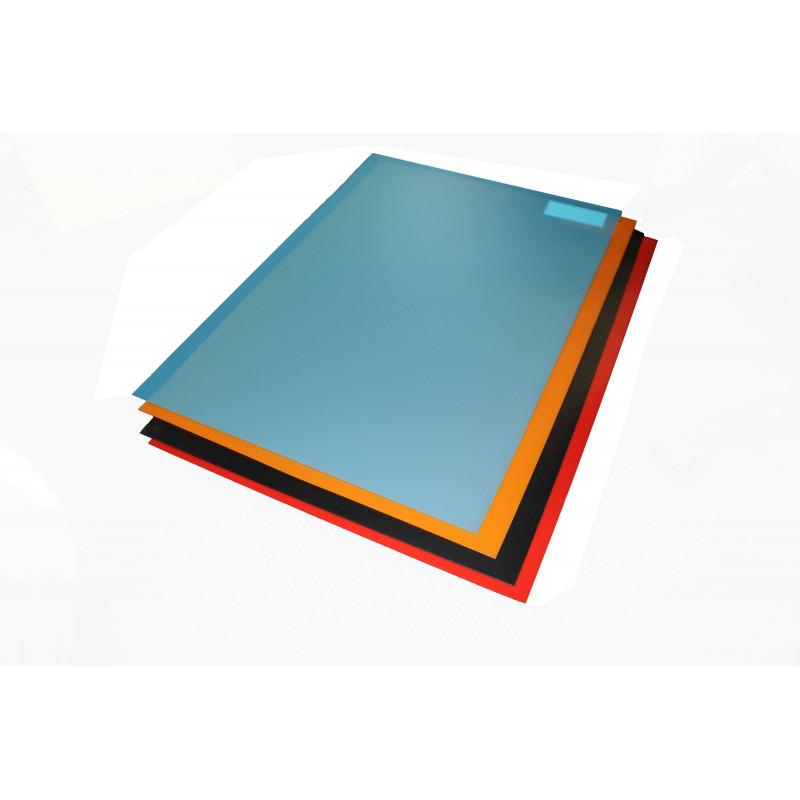Feuille de polypropylène compact et plein 1 mm - 5 coloris - Orange - 700 mm x 500 mm - Épaisseur 1 mm_0