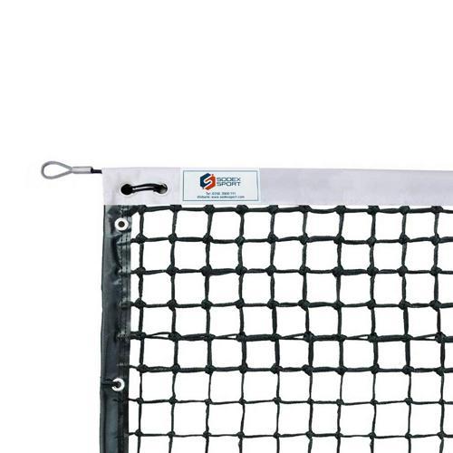 FILET DE TENNIS - FIL Ø4MM MAILLES DOUBLES BANDES PVC ET BARRES DE CADRAGE