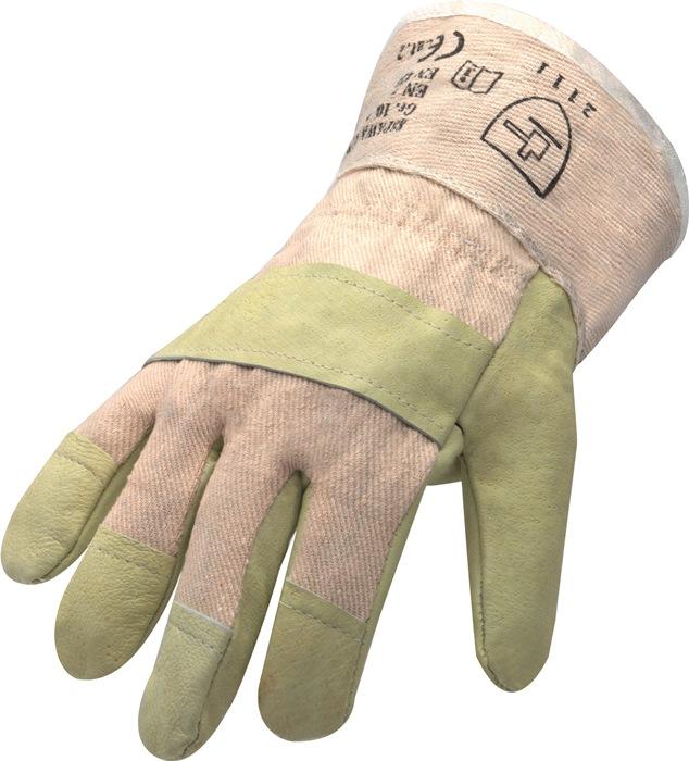 Gant de manutention Top taille 12 - jaune - cuir plein de porc - EN 388 Catégorie EPI II - ASATEX_0