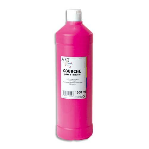 GOUACHE PRÊTE À L'EMPLOI 1 LITRE ROUGE PRIMAIRE - LOT DE 8