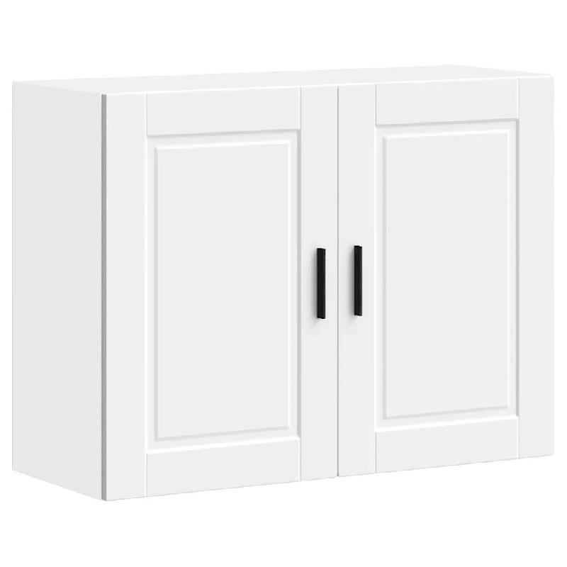Helloshop26 - Armoire murale de cuisine moderne rangement efficace 80 x 31 x 60 cm en bois d'ingénierie blanc 02_0050372 - blanc Bois massif 30002363_0