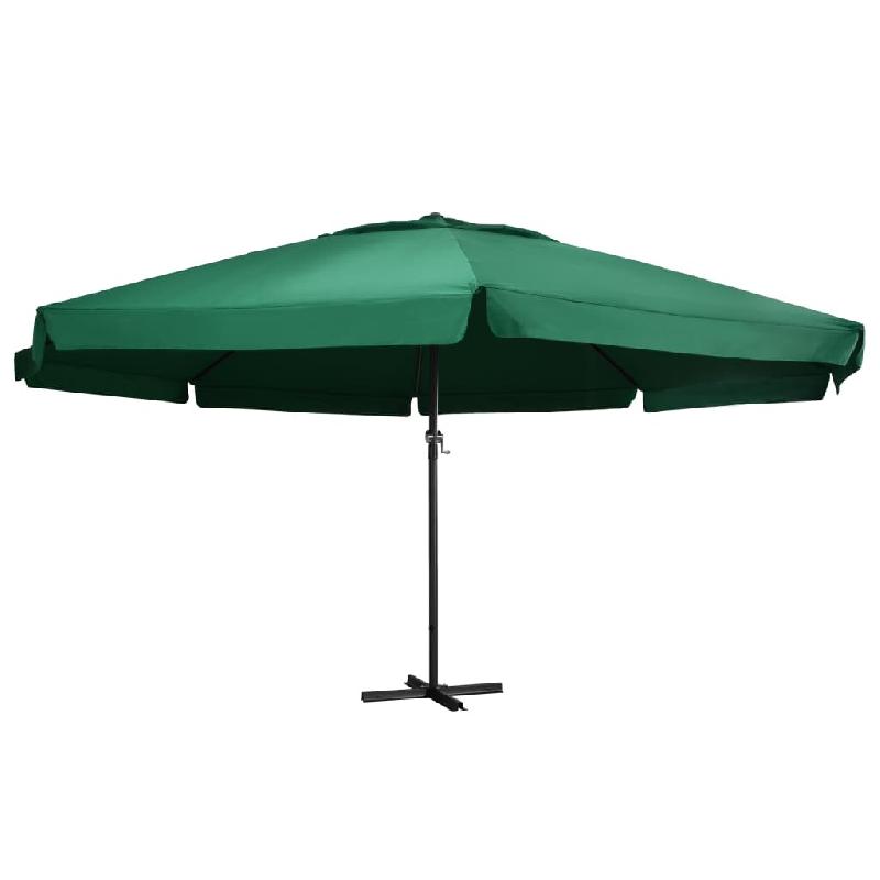 Helloshop26 - Parasol d'extérieur avec mât en aluminium 600 cm vert  02_0008242 - vert aluminium 3000440747760_0
