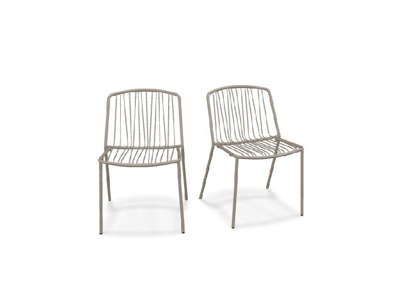 Lot de 2 chaises in & out BRIS - marron_0