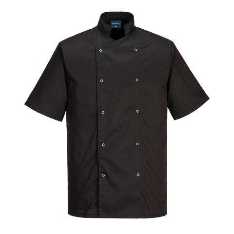 LOT DE 2 - PORTWEST C733 VESTE DE CUISINE CUMBRIA NOIR - TAILLE L