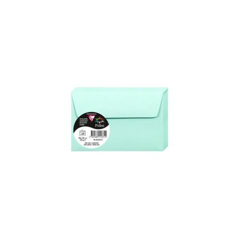 LOT DE 3 - PAQUET DE 20 ENVELOPPES POLLEN 90X140MM 120G/M2 - VERT JADE