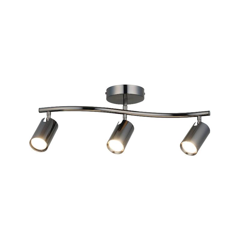 LUCEA SPOT POUR PLAFOND, NOIR-CHROME, À 3 LAMPES