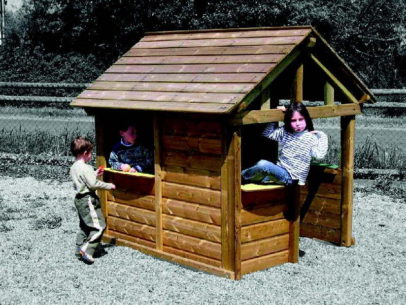 Maisonnette Bois Enfant - cabane pour parc_0