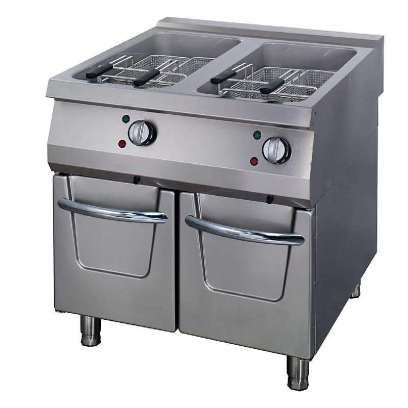 Maxima Premium friteuse - 2 x 22 L - unité double - profondeur 90 cm - avec robinet de vidange - électrique – 80 × 90 × 85 cm – 36000 W - AKS-09398608_0