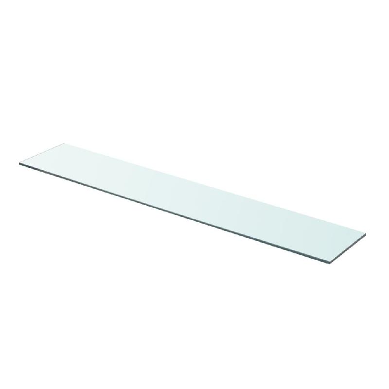 Panneau d’étagère en verre transparent 90 x 15 cm - Verre trempé, capacité 15 kg - Réf. 2702203/2_0