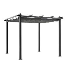 Pergola en aluminium CORDOBA - Gris - 3 x 3 m AUCUNE - 3666749603079_0