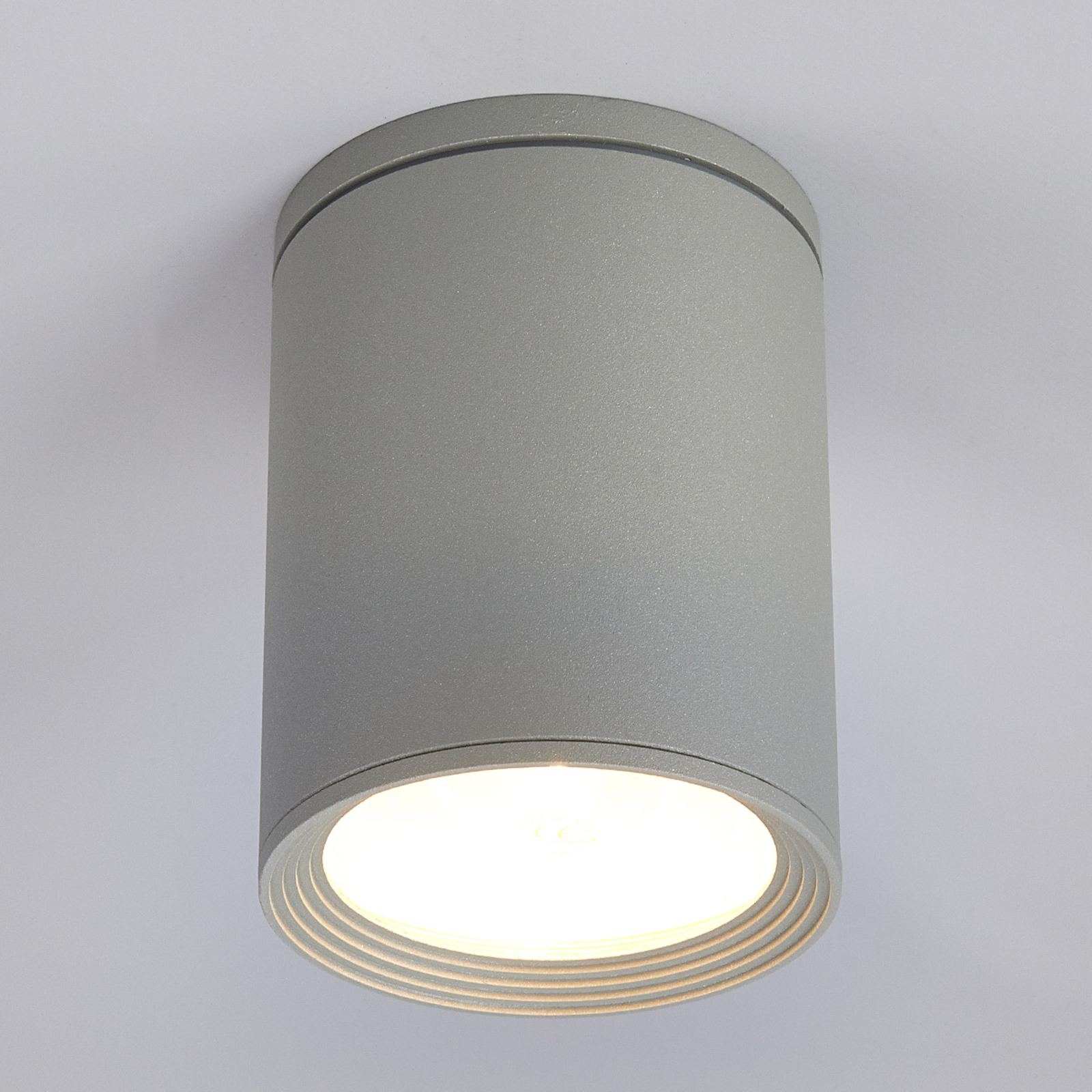 LUCANDE PLAFONNIER ROND MINNA GRIS ARGENTÉ