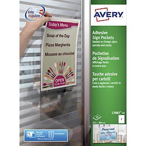 POCHETTE ADHÉSIVE DE SIGNALISATION AVERY