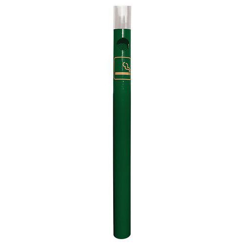 POTELET CENDRIER Ø 76 MM POMMEAU INOX BROSSÉ ZINC VERT 6005 - PROCITY