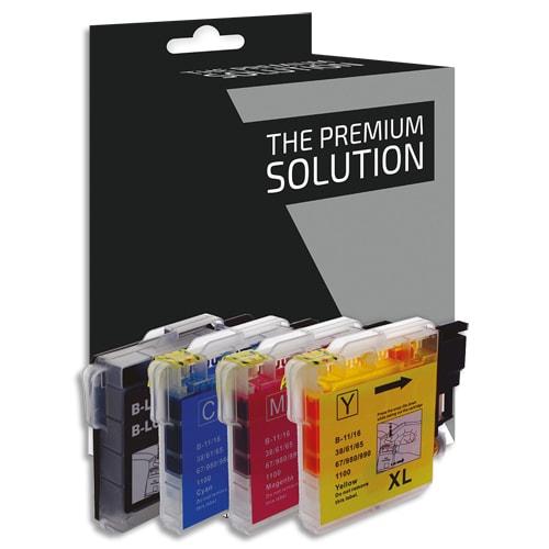 Cartouche compatible jet d'encre noir cyan magenta jaune - Brother LC980 / LC1100 - B8B980 / 1100B / CLXL_0