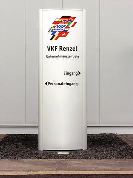 Pylône publicitaire PYLON 750 x 2100 mm - tubes fluorescents - aluminium/acrylique, intérieur et extérieur_0