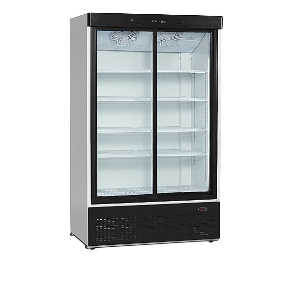 Réfrigérateur vitré 2 portes 895 litres cadre de porte aluminium noir - FS1202S_0