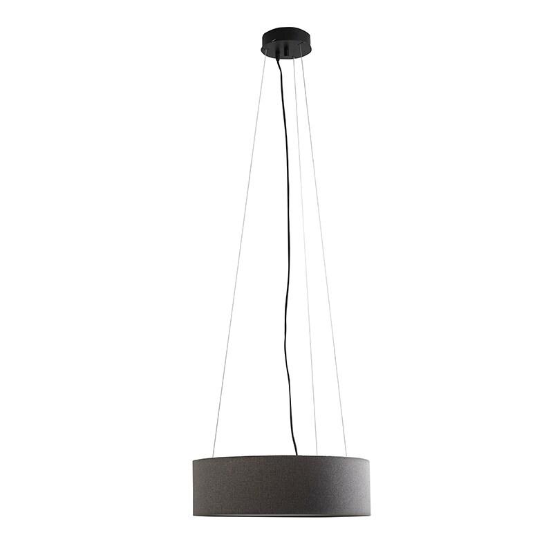 ROSSINI ILLUMINAZIONE Suspension Vivien 48 Cm Avec Abat-Jour Cylindrique En Tissu Anthracite Et Raccord E27 Pour Intérieur - Groupe Rossini - gris VI_0