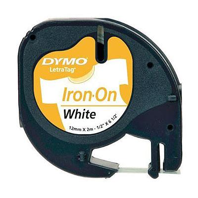 RUBAN LETRATAG TEXTILE DYMO NOIR / BLANC - 12 MM X 4 M