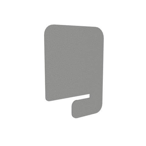 SÉPARATEUR DE BUREAU ACOUSTIQUE LATÉRAL PAULINE EN PET 12 MM - L 60 X H 80 CM -GRIS NUAGE